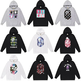 Bape printed cotton hooded pullover sweatshirt camouflage jacket-4483  
